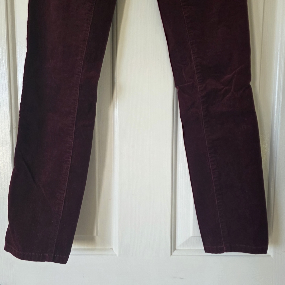 Corduroy Skinny Burgundy Pants 5 - Picture 4 of 8